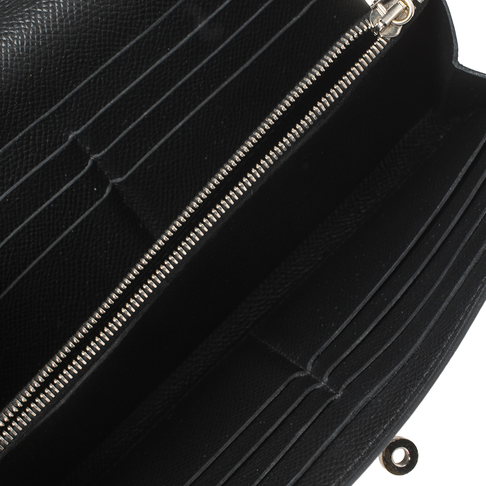 

Hermes Black Epsom Leather Long Kelly Wallet