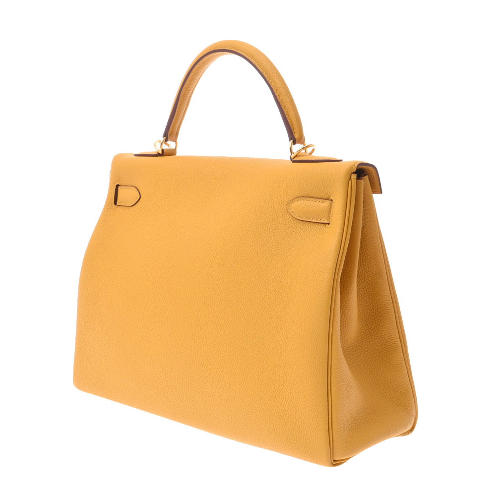 

Hermes Yellow Togo Leather Gold Hardware Kelly 32 Bag