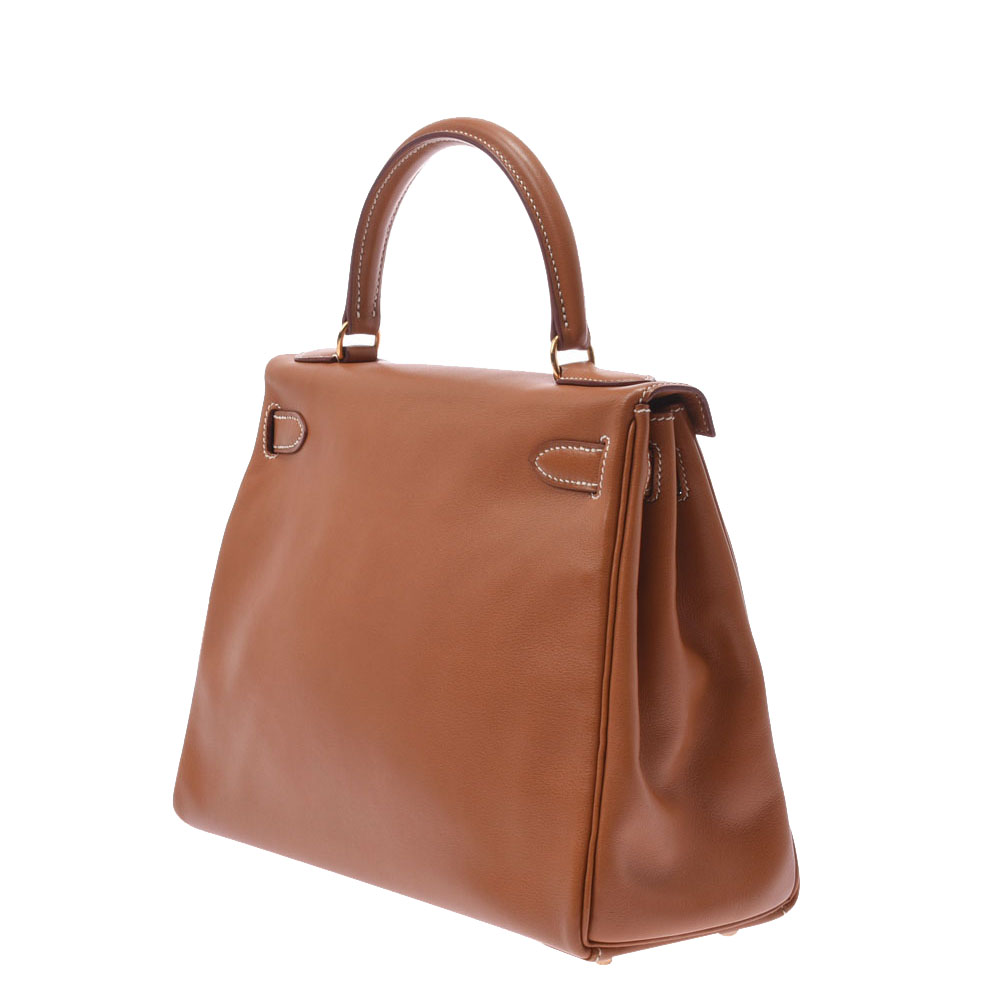 

Hermes Brown Leather Gold Hardware Kelly 28 Bag