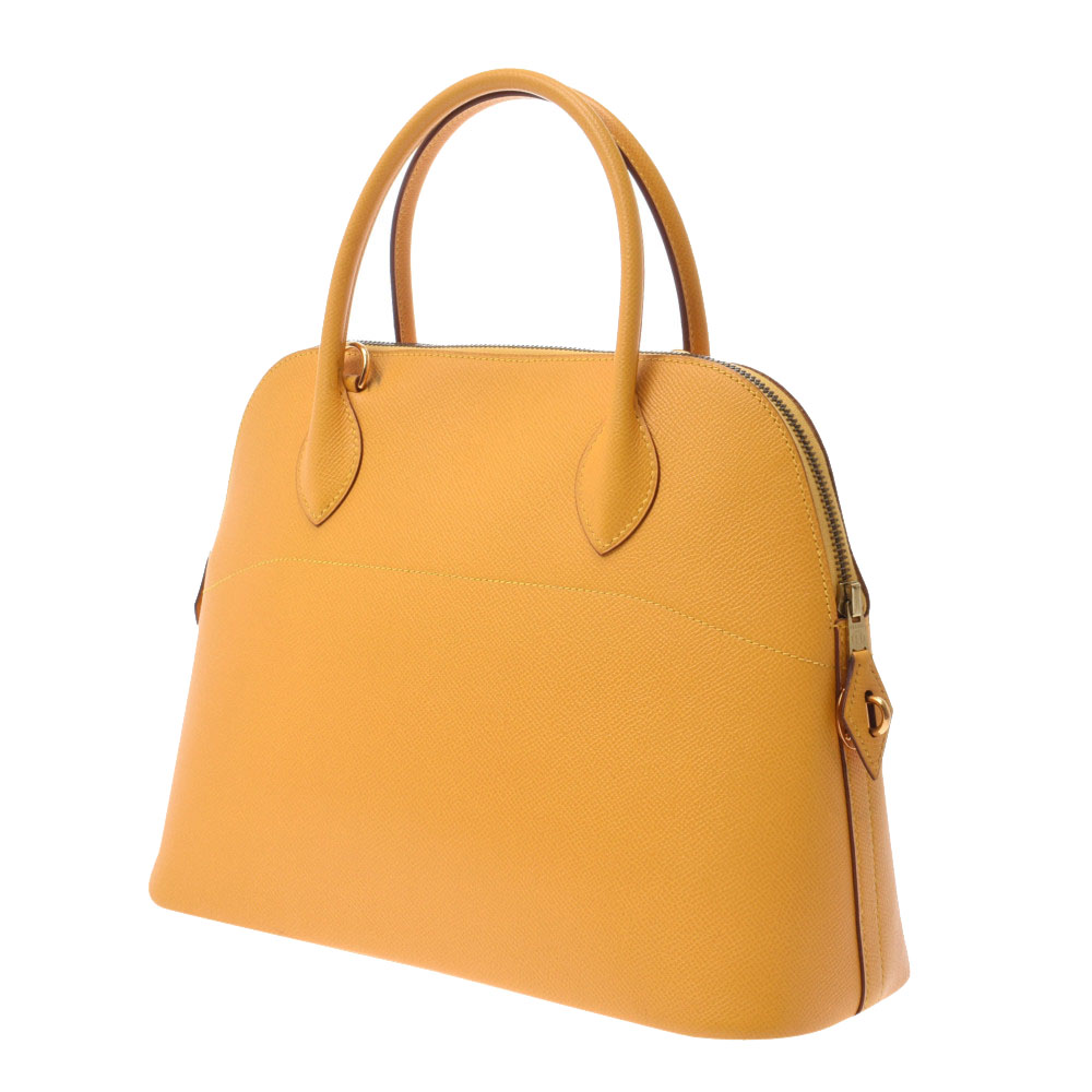 

Hermes Yellow Leather Bolide 31 Satchel Bag