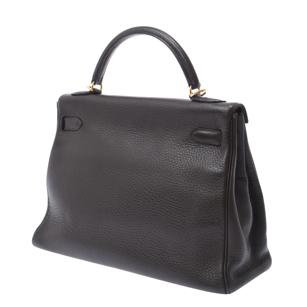 

Hermes Green Clemence Leather Gold Hardware Kelly 32 Bag