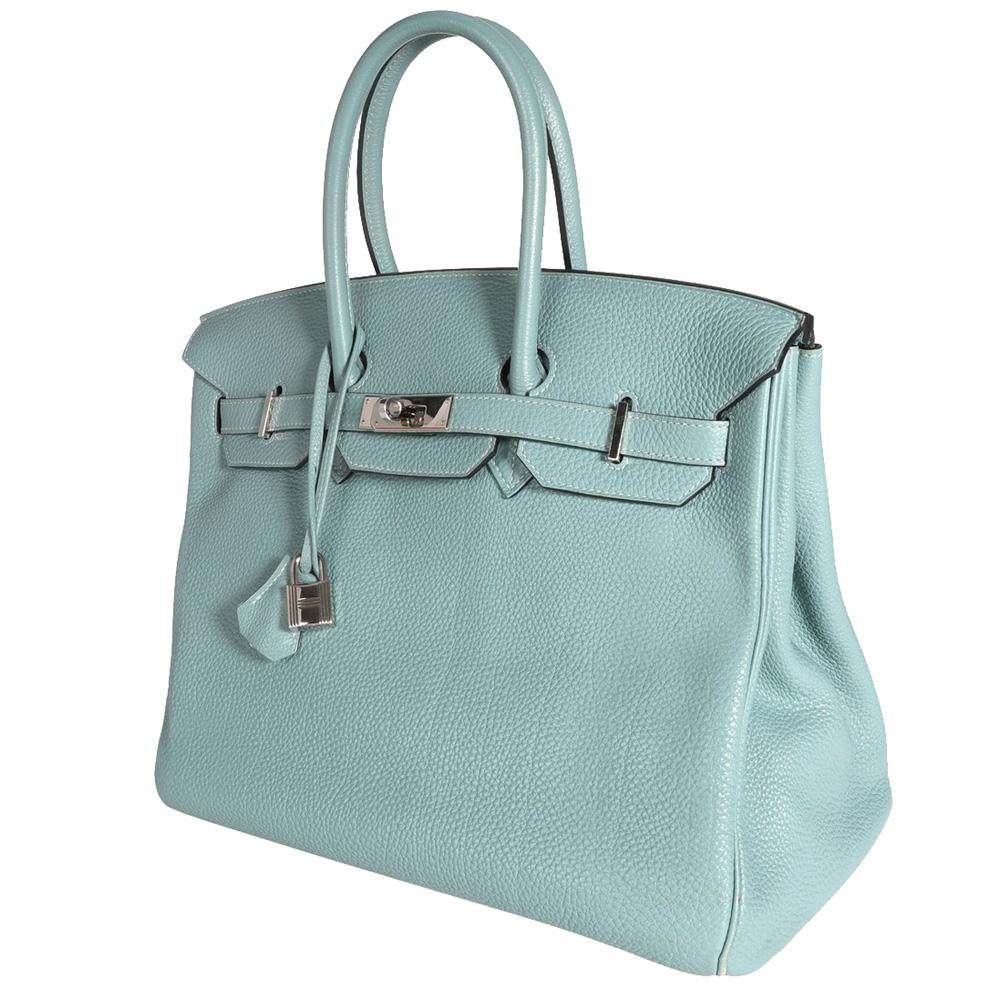 

Hermes Blue Togo Leather Palladium Hardware Birkin 35 Bag