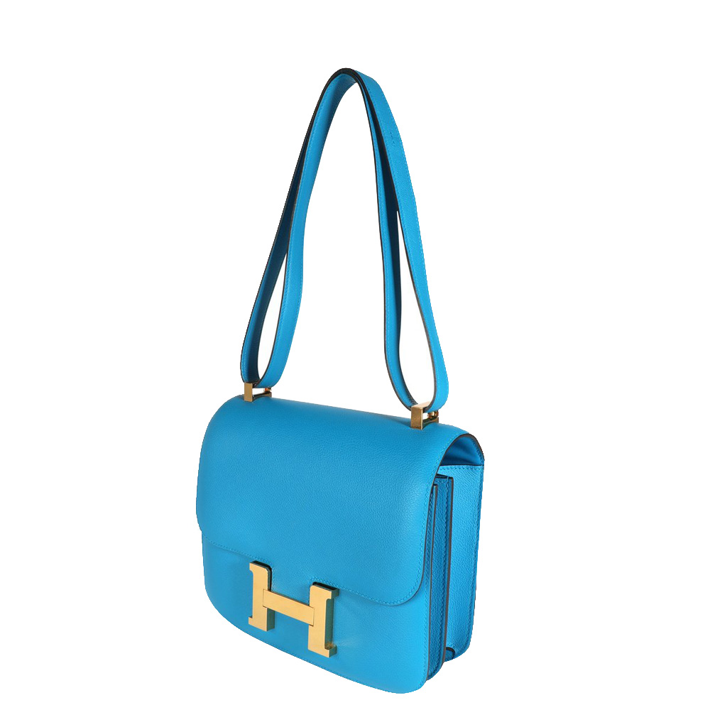 

Hermes Blue Leather Constance 24 (2017) Bag