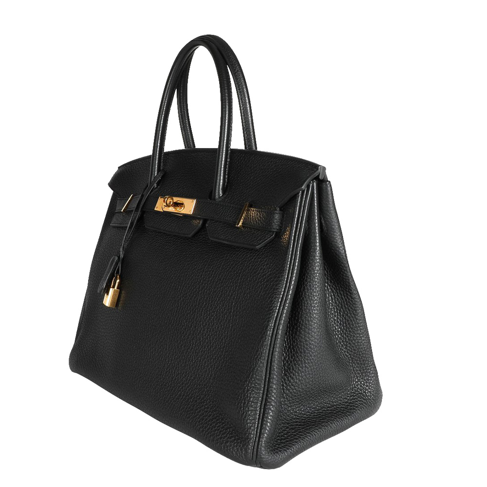 

Hermes Black Togo Leather Gold Hardware Birkin 35 Bag