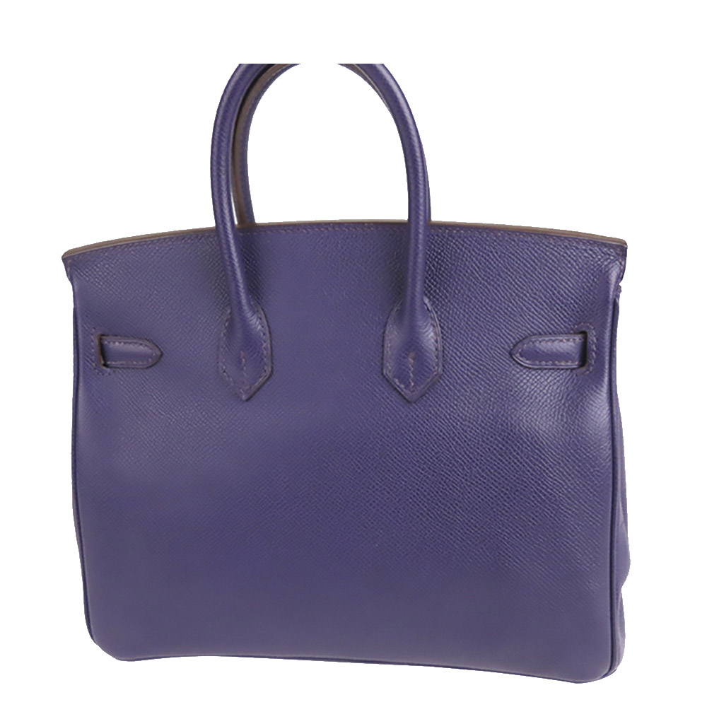 

Hermes Purple Epsom Leather Palladium Hardware Birkin 25 Bag
