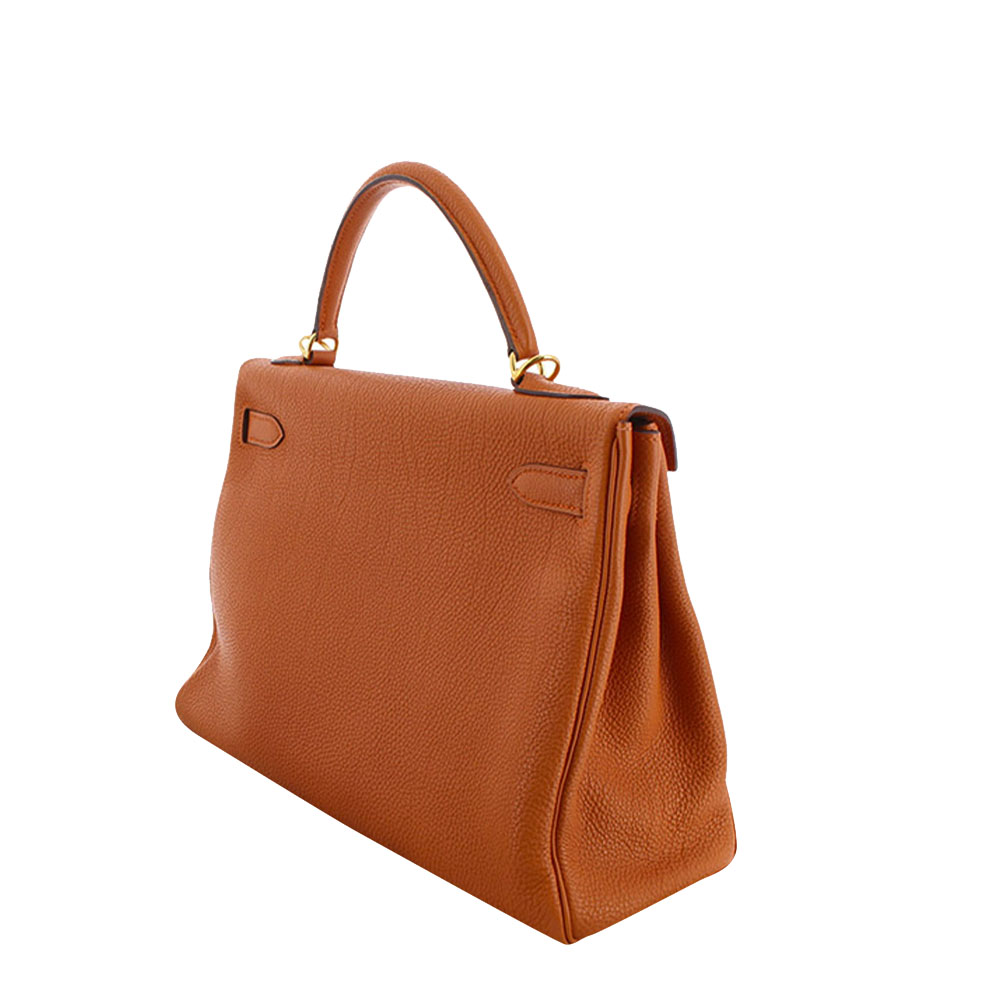 

Hermes Orange Togo Leather Gold Hardware Kelly Retourne 32 Bag