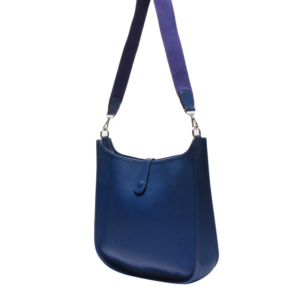 

Hermes Blue Leather Evelyne I Shoulder Bag