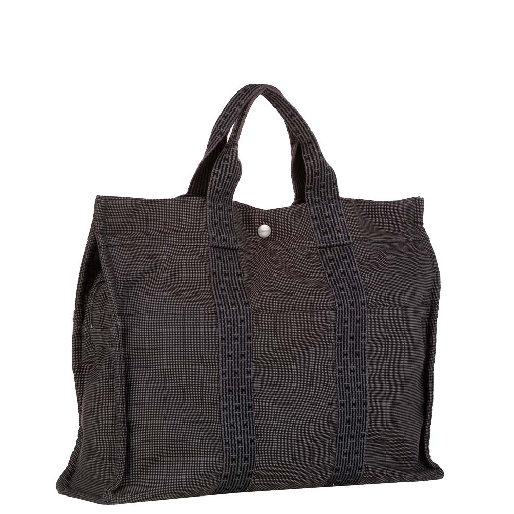

Hermes Grey Canvas Herline Tote Bag