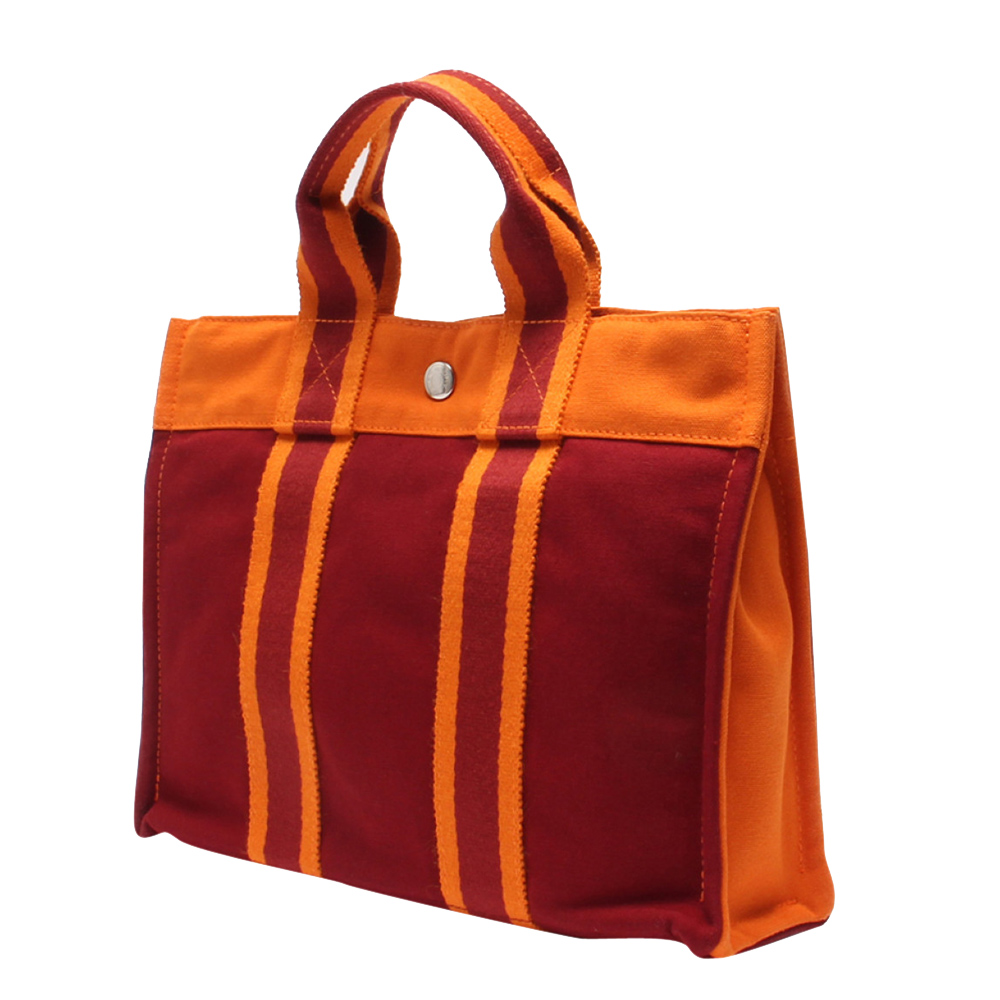

Hermes Red Canvas Fourre Tout Hawaii Tote Bag
