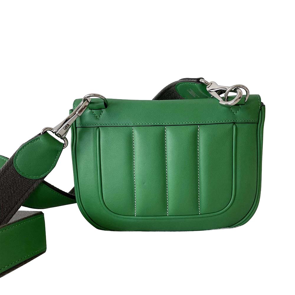

Hermes Green Leather Mini Berline Shoulder Bag