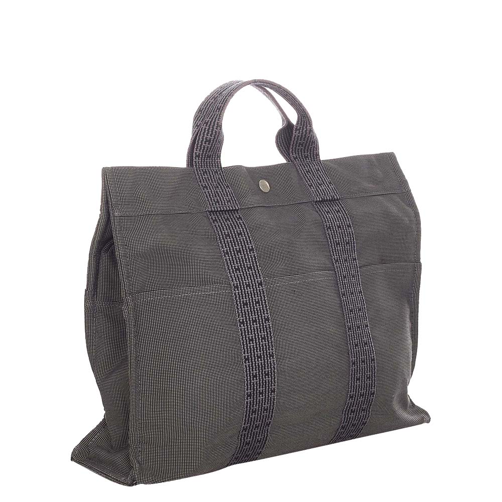 

Hermes Grey Canvas Fabric Fourre Tout MM Tote Bag