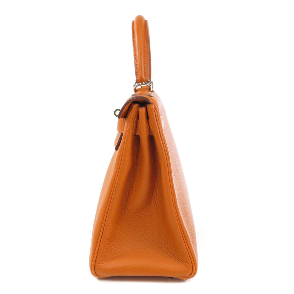 

Hermes Orange Taurillon Clemence Leather Palladium Hardware Kelly 28 Bag