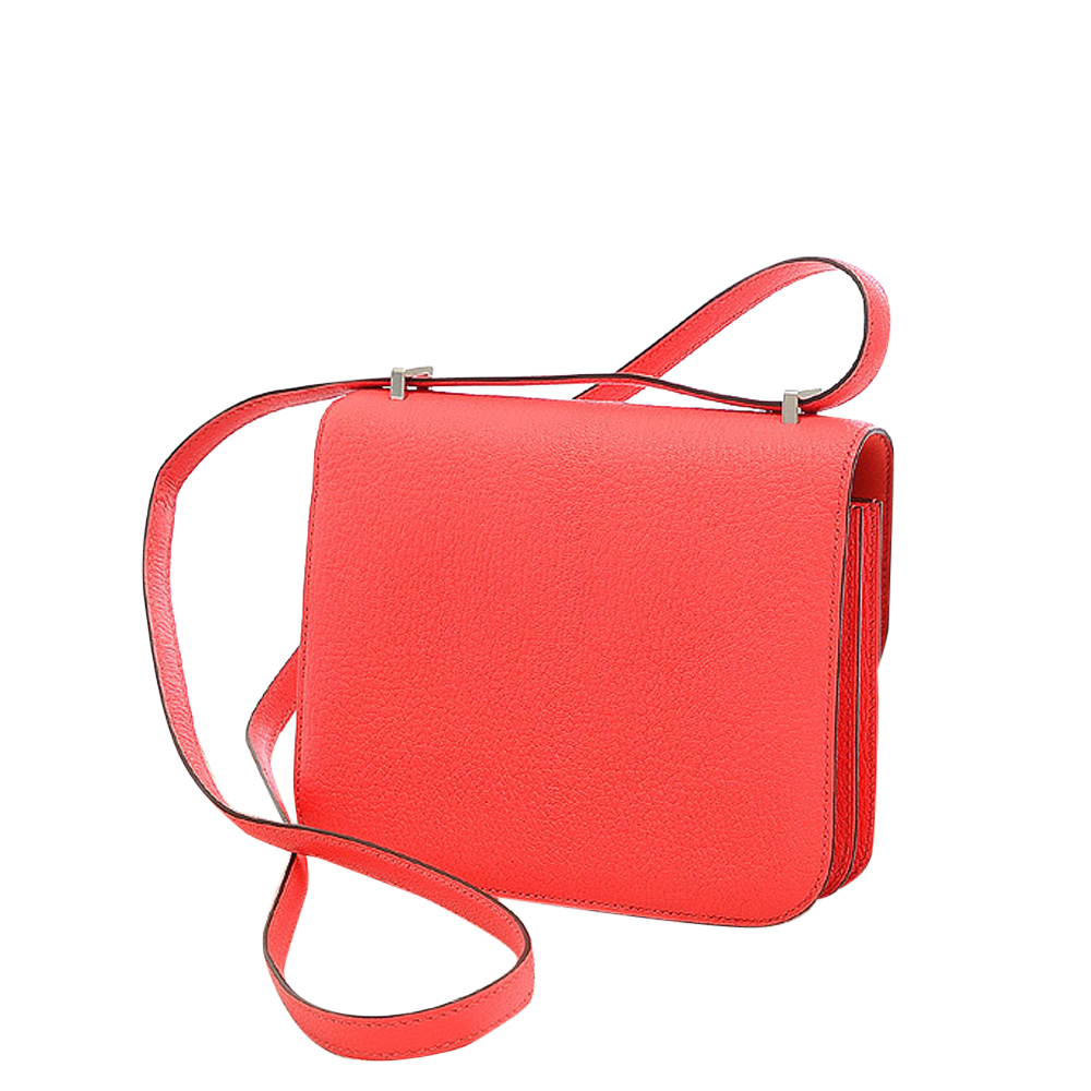 

Hermes Pink Chevre leather Constance 3 Mini 18 Shoulder Bag