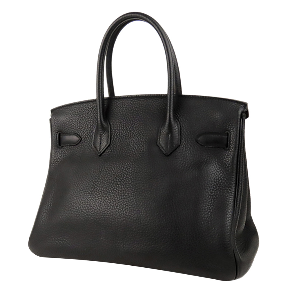 

Hermes Black Clemence Leather Palladium Hardware Birkin 30 Bag