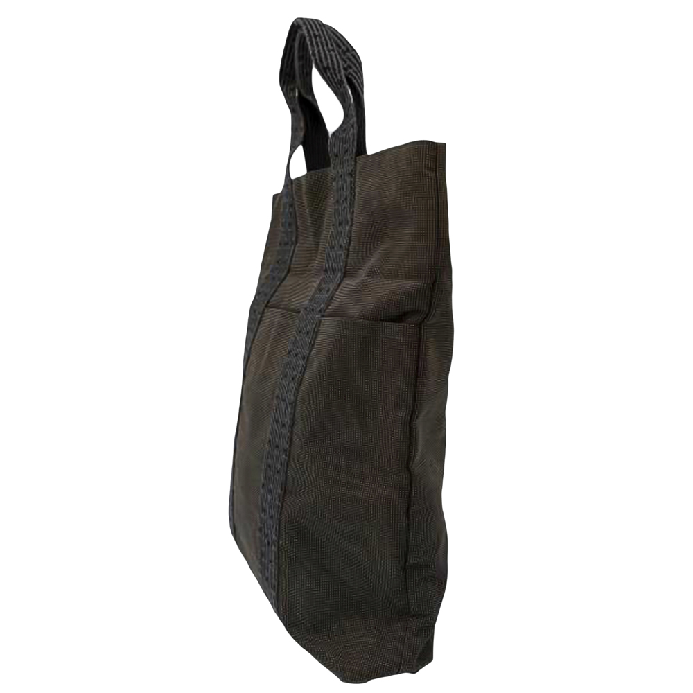 

Hermes Grey Canvas Fabric Herline Cabas MM Tote Bag