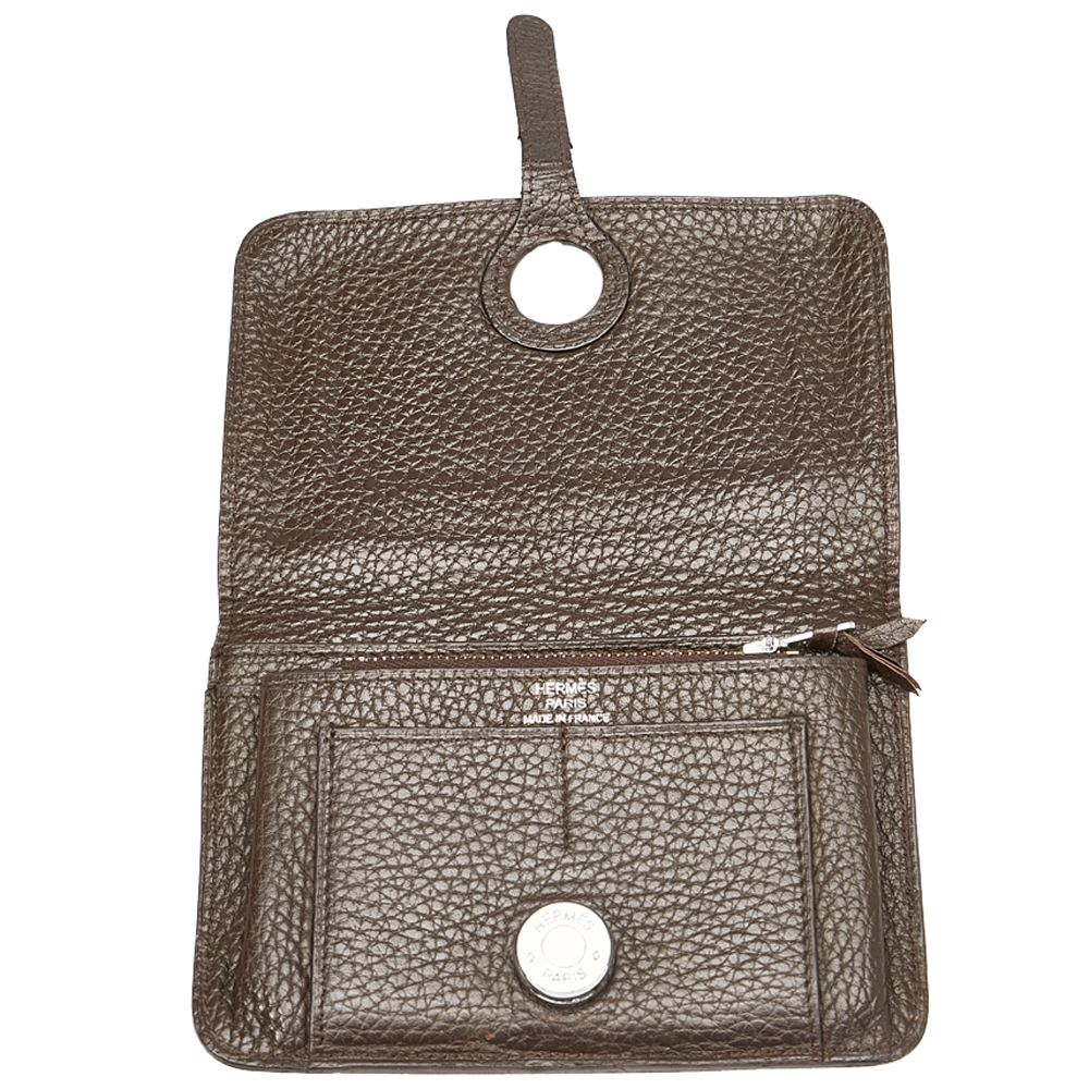 

Hermes Brown Calf Leather Small Dogon Wallet