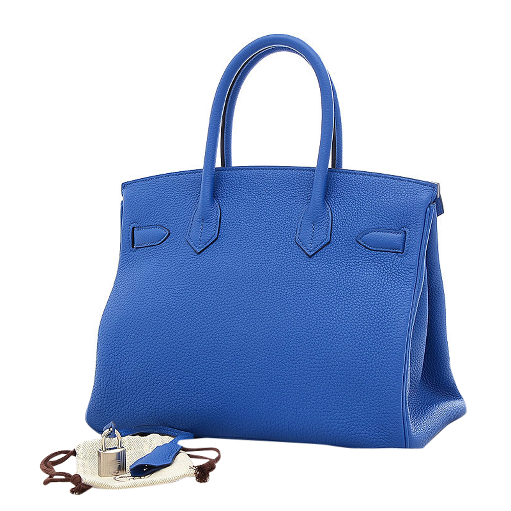 

Hermes Blue Togo Leather Palladium Hardware Birkin 30 Bag
