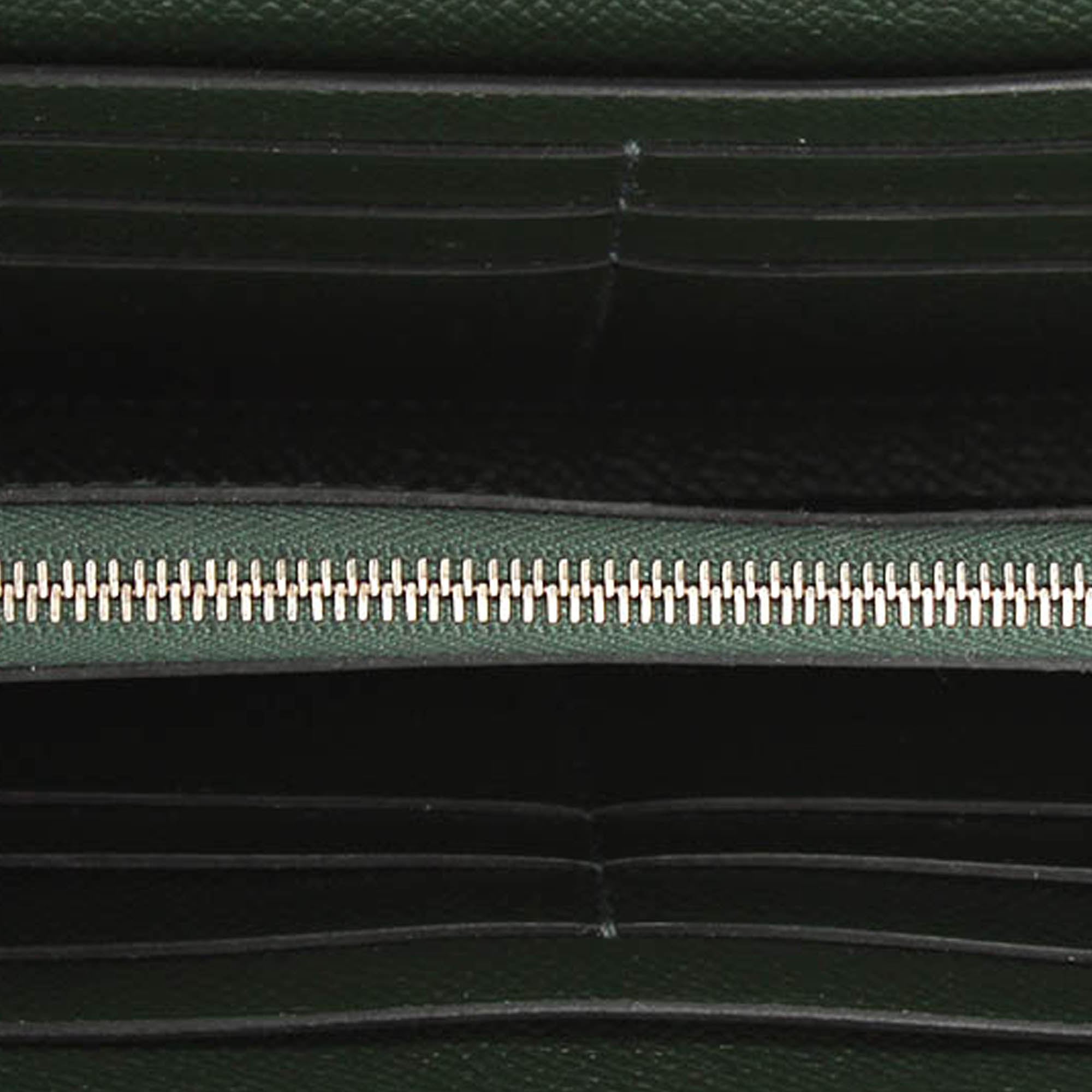 

Hermes Green Chevre Leather Kelly Long Wallet