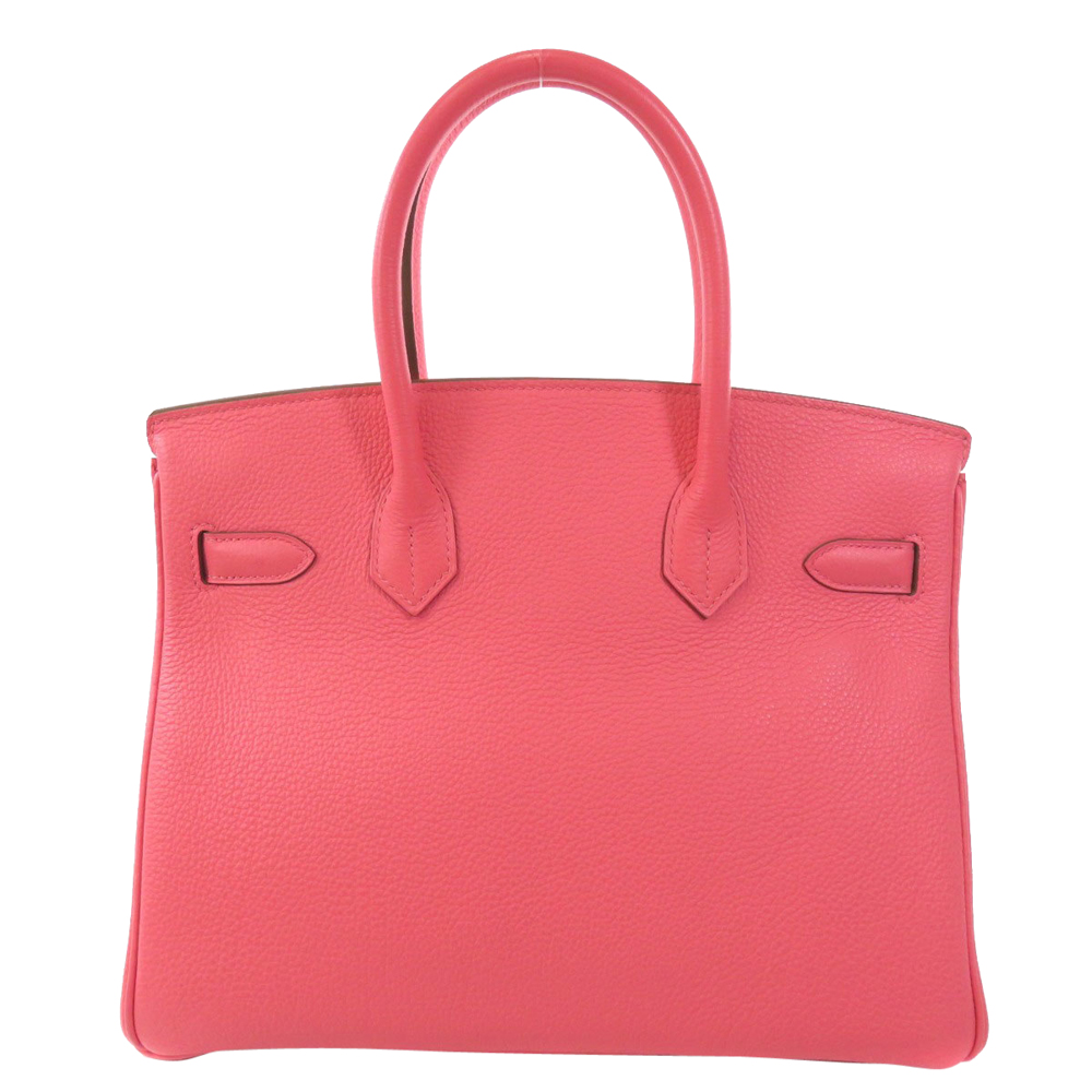 

Hermes Pink Clemence Leather Palladium Hardware Birkin 30 Bag