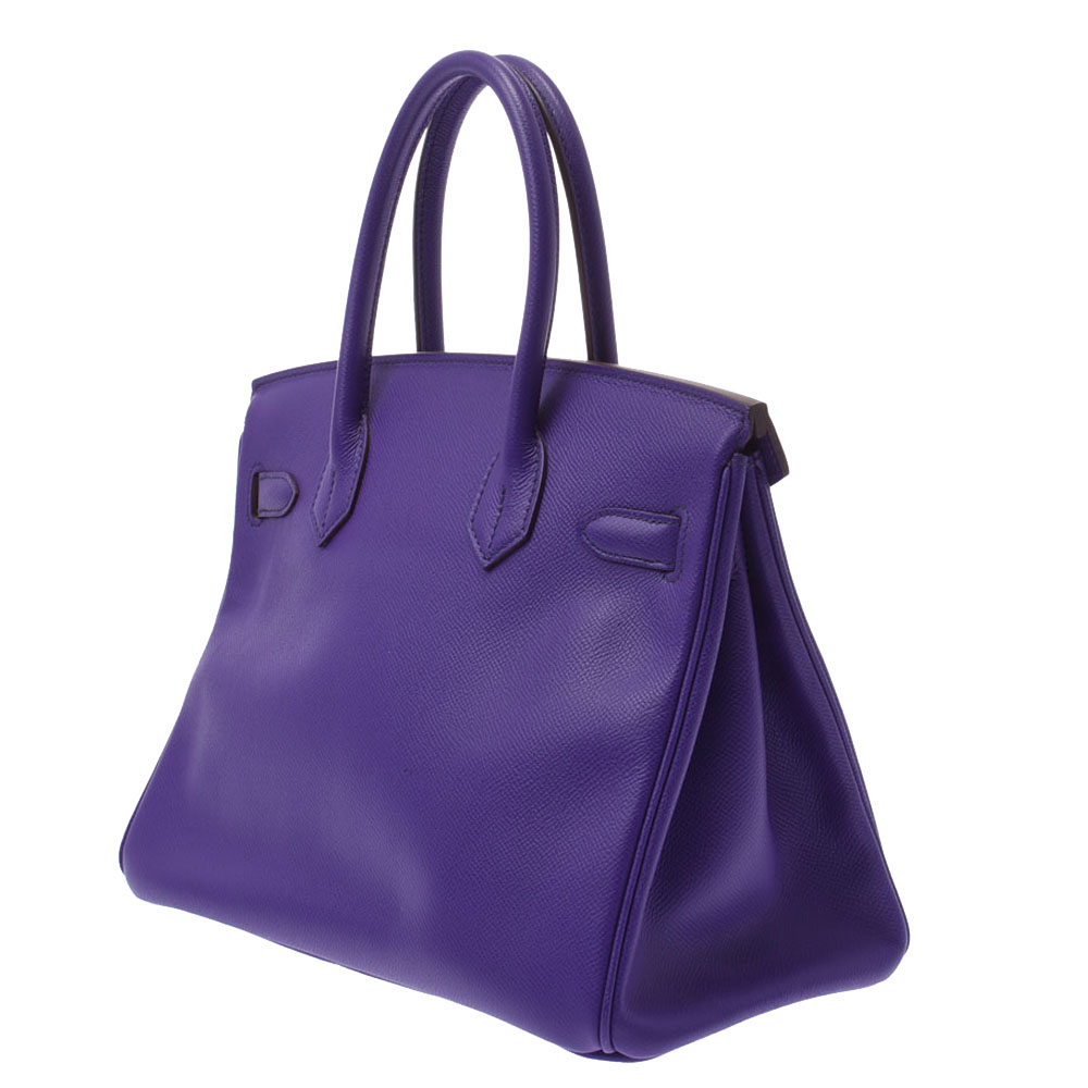 

Hermes Purple Epsom Leather Palladium Hardware Birkin 30 Bag