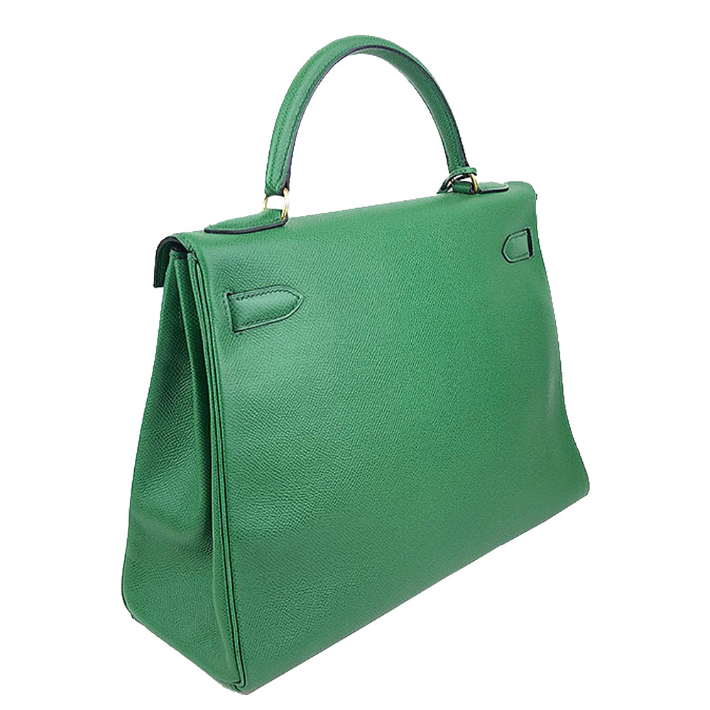 

Hermes Green Calf Leather Gold Hardware Kelly 32 Bag