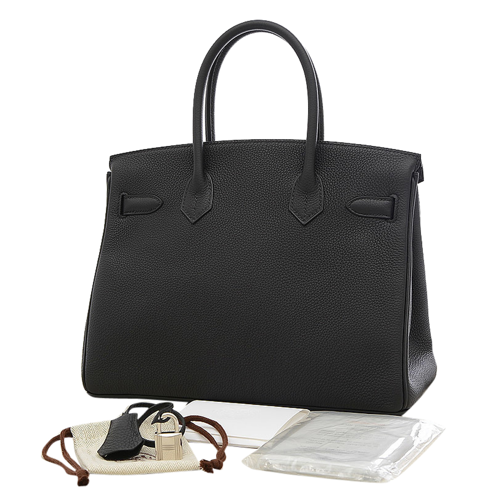 

Hermes Black Togo Leather Palladium Hardware Birkin 30 Bag