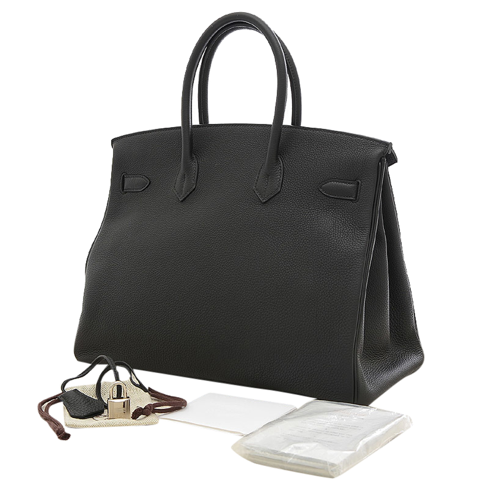 

Hermes Black Togo Leather Palladium Hardware Birkin 35 Bag