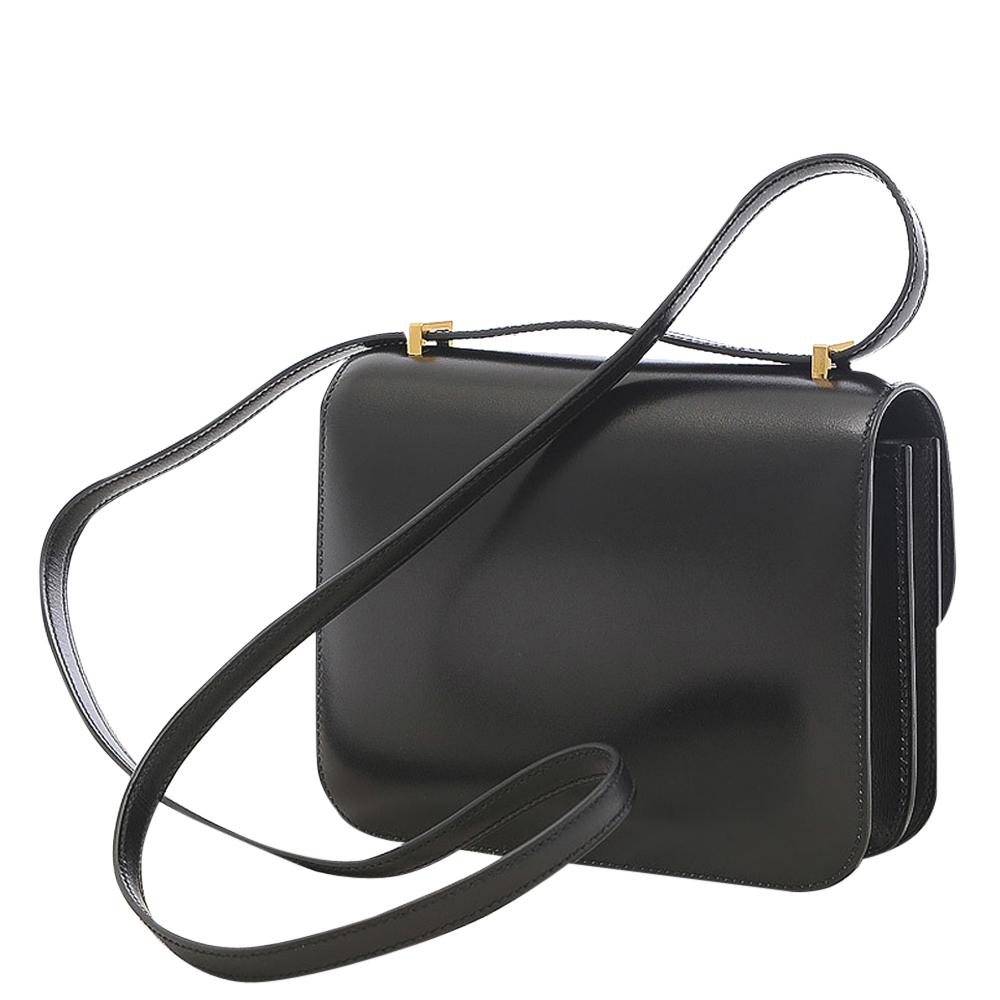 

Hermes Black Calf Leather Constance Mini 18 Shoulder Bag