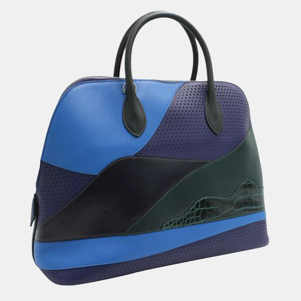 

Hermes Multicolor Mixed Leather 1923 "Au Bout Du Monde" Limited Edition Bolide 35 Bag