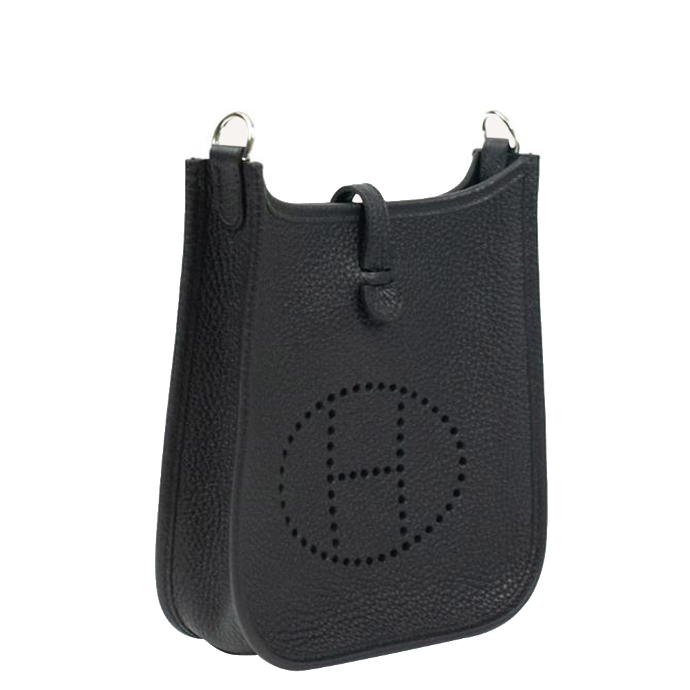 

Hermes Black Leather Evelyne Shoulder Bag