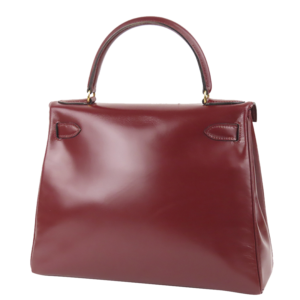 

Hermes Red Box Calf Leather Gold Hardware Kelly 28 Bag