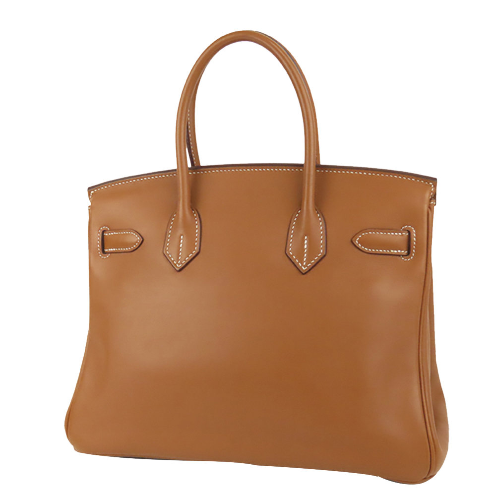 

Hermes Brown Swift Leather Palladium Hardware Birkin 30 Bag
