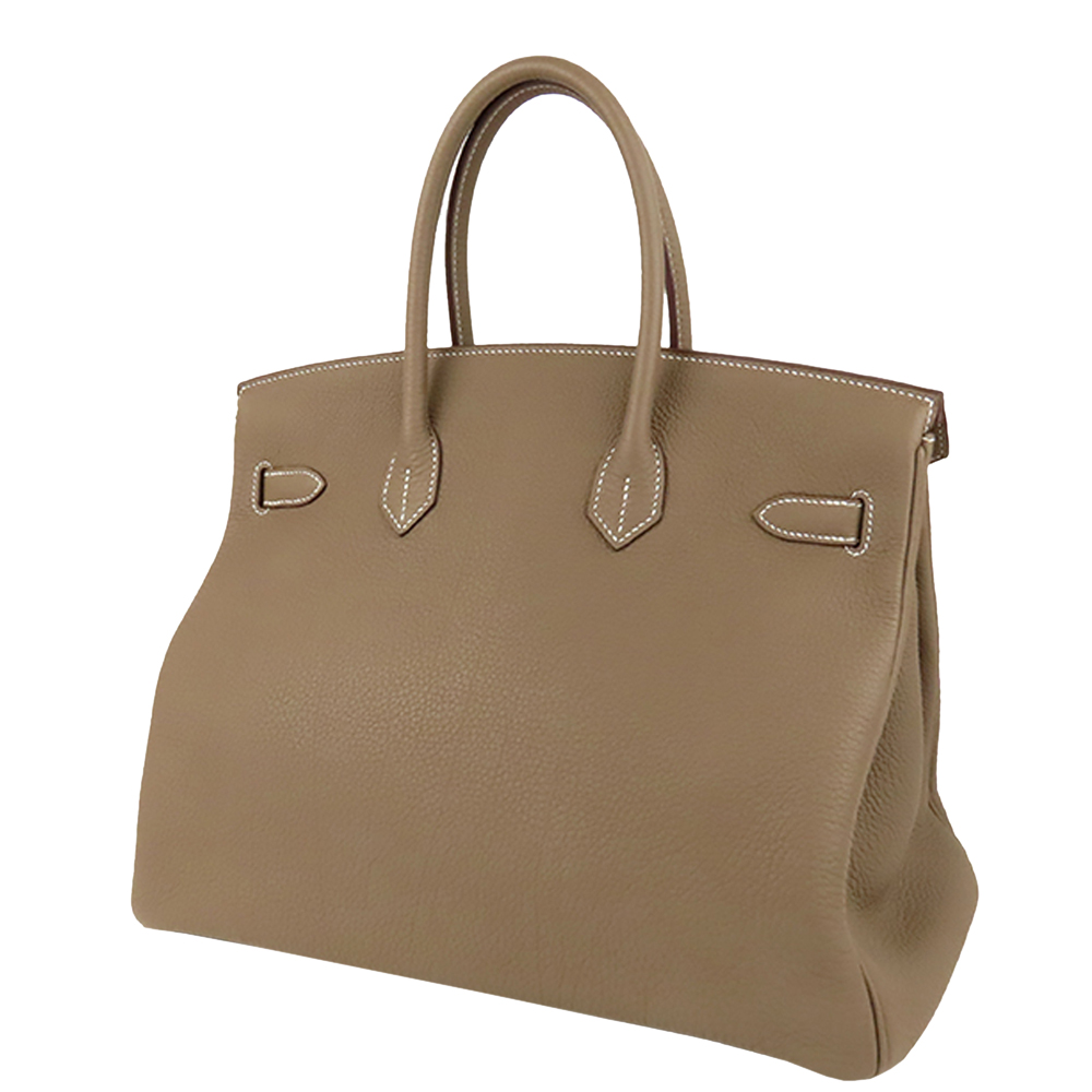 

Hermes Brown Togo Leather Palladium Hardware Birkin 35 Bag
