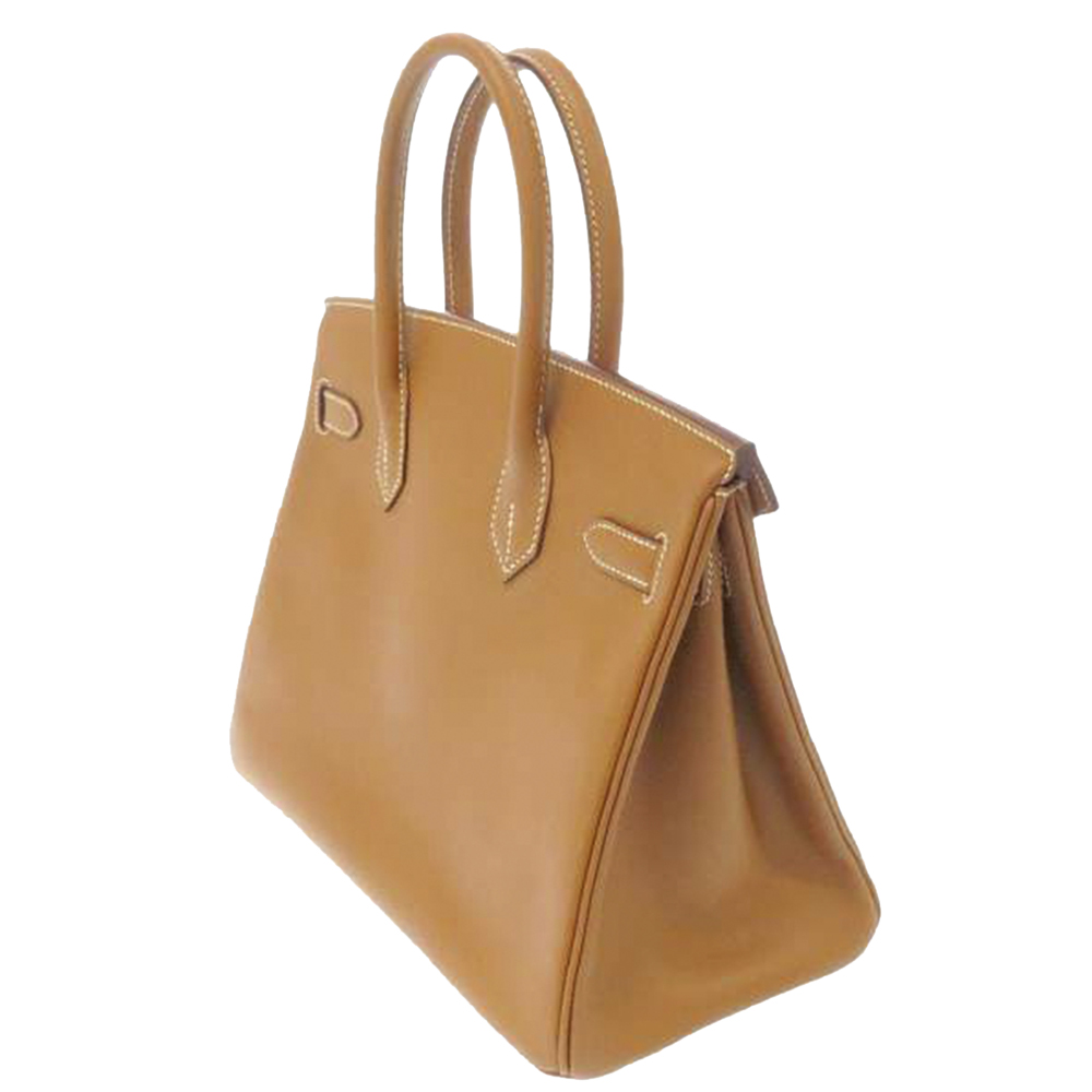 

Hermes Brown Epsom Leather Palladium Hardware Birkin 30 Bag
