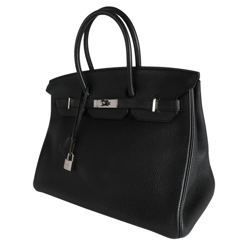 

Hermes Black Togo Leather Palladium Hardware Birkin 35 Bag