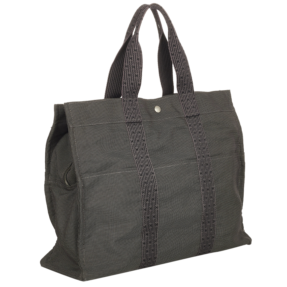 

Hermes Grey Canvas Herline Tote Bag