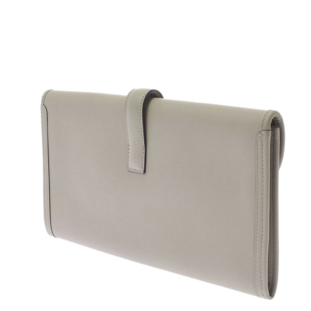 

HERMES Grey Swift Leather Jige Elan 29 Clutch Bag