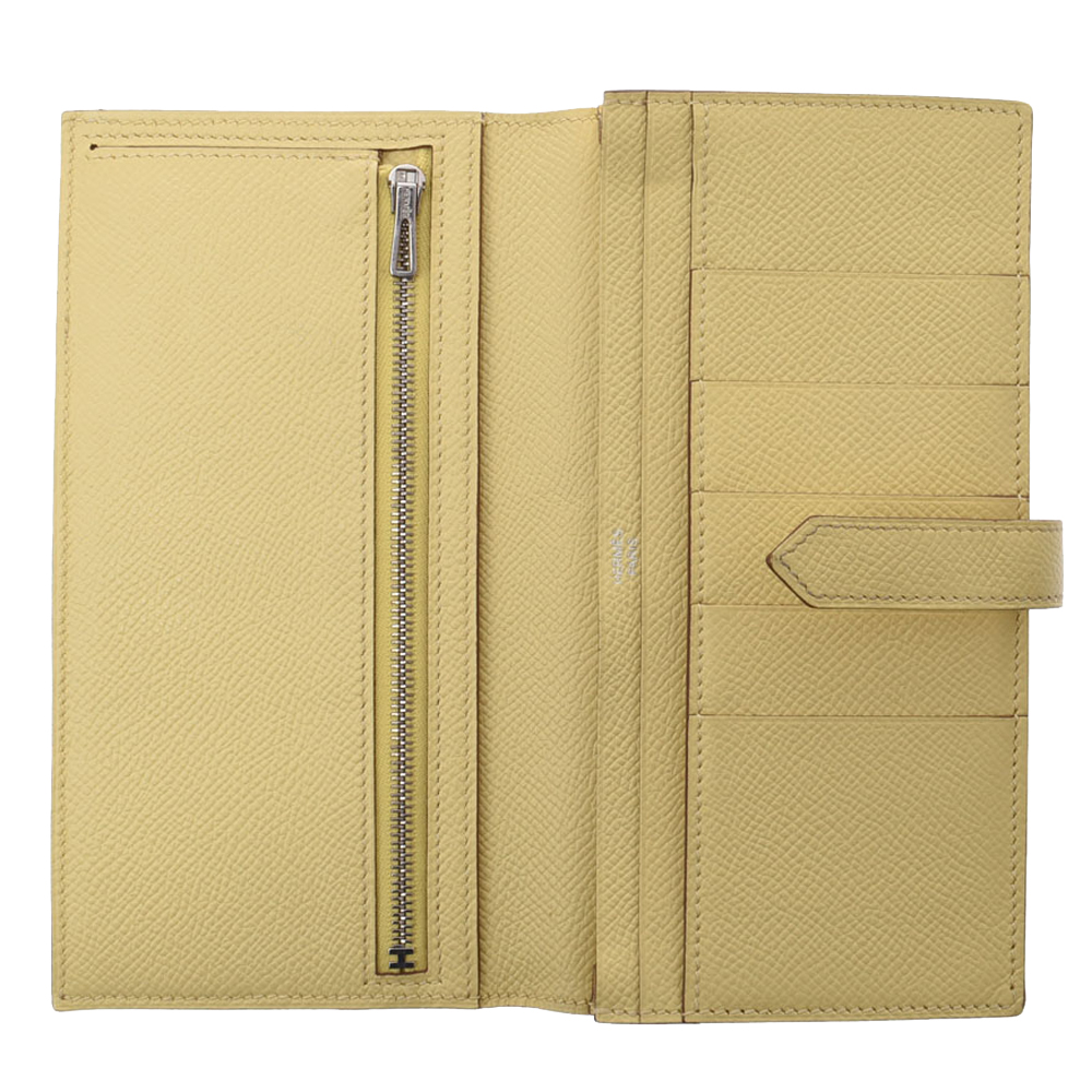 

Hermes Yellow Leather Bearn Souffle Wallet