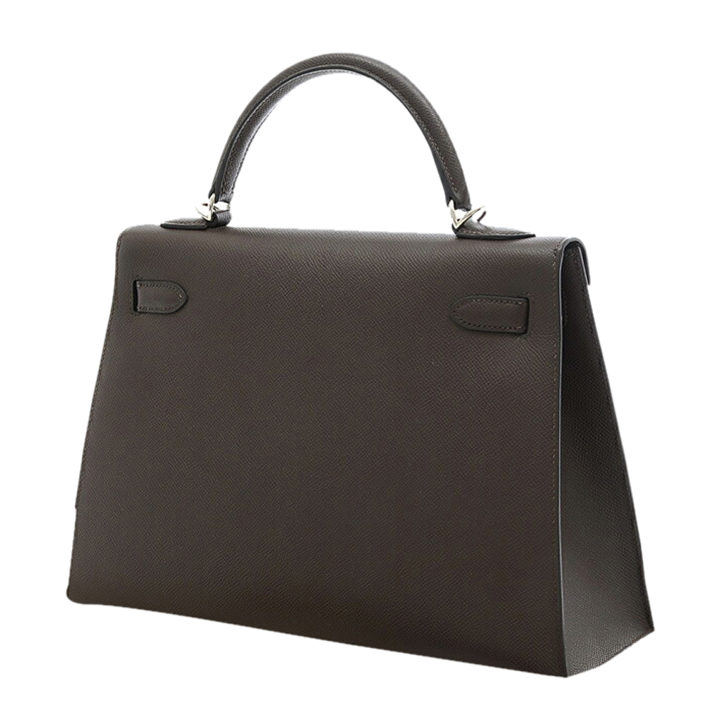 

Hermes Brown Epsom Leather Palladium Hardware Kelly 32 Bag