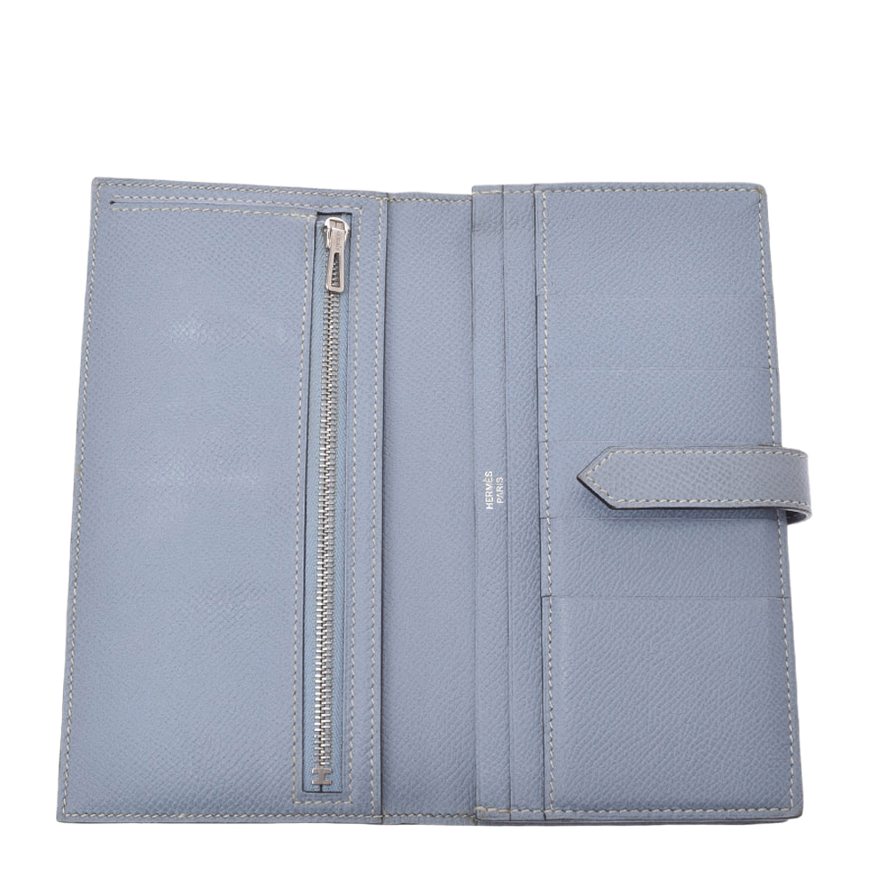 

Hermes Yellow Leather Bearn Wallet, Grey