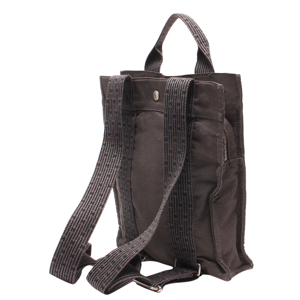 

Hermes Grey Canvas Fabric Herline PM Backpack
