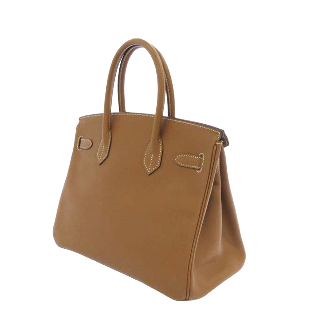 

Hermes Brown Epsom Leather Palladium Hardware Birkin 30 Bag