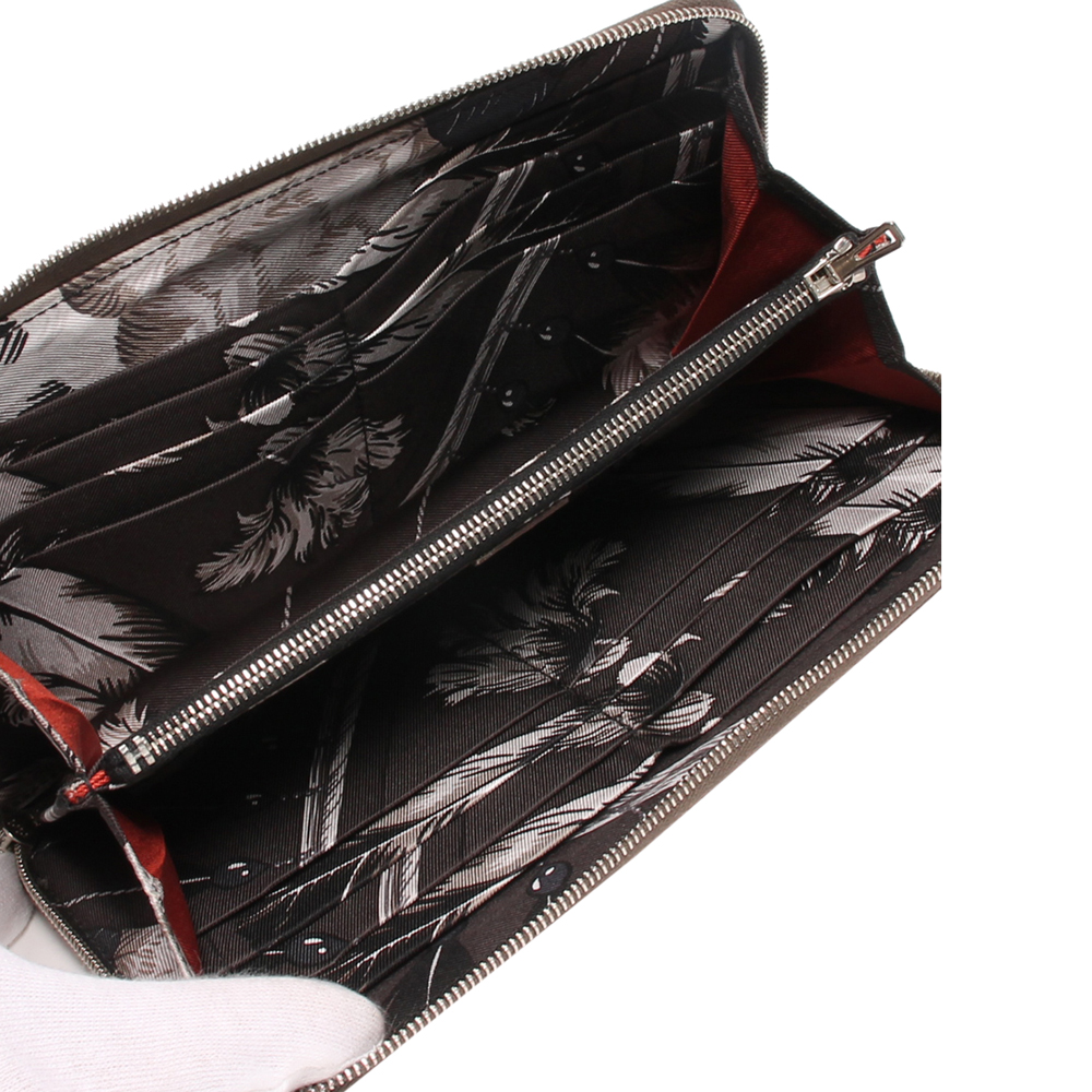 

Hermes Grey Leather Azap Silk Wallet