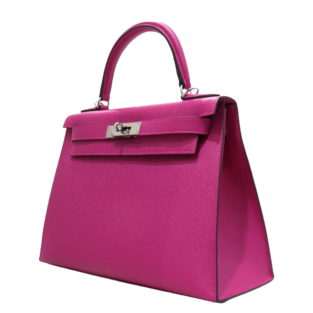 

Hermes Pink Epsom Leather Palladium Hardware Kelly 28 Bag