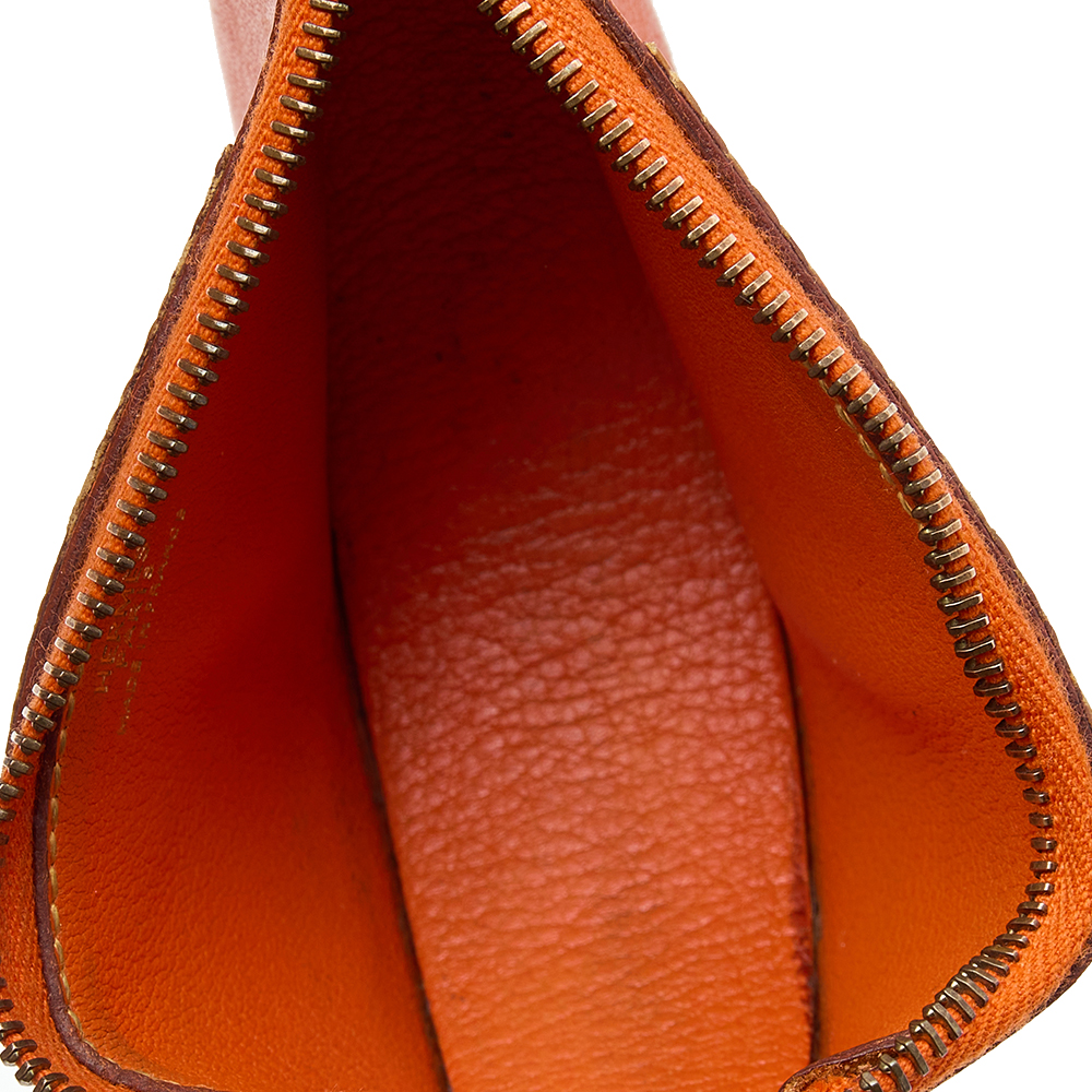 

Hermès Orange Chevre Leather And Lizard Fruit Motif Coin Purse