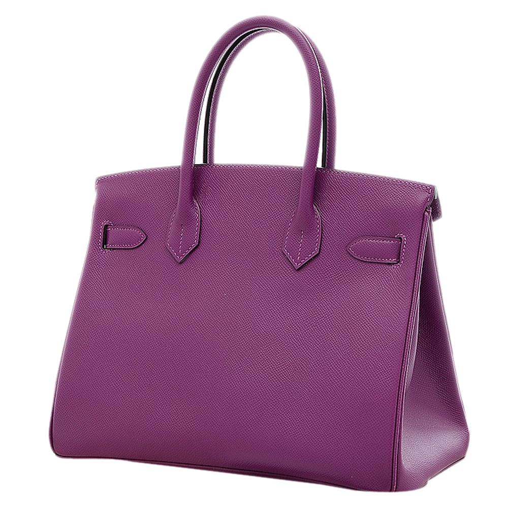 

Hermes Purple Epsom Leather Gold Hardware Birkin 30 Bag