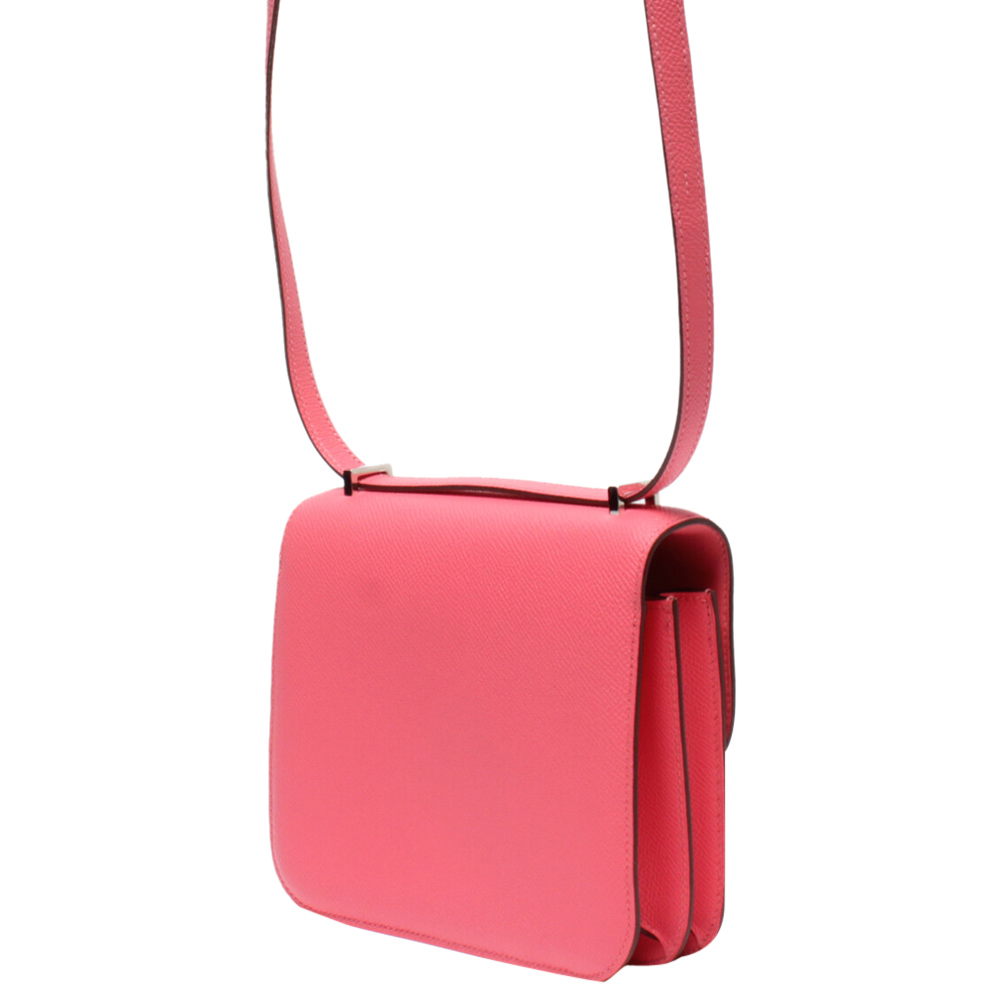 

Hermes Pink Chevre Leather Constance 3 Mini Shoulder Bag