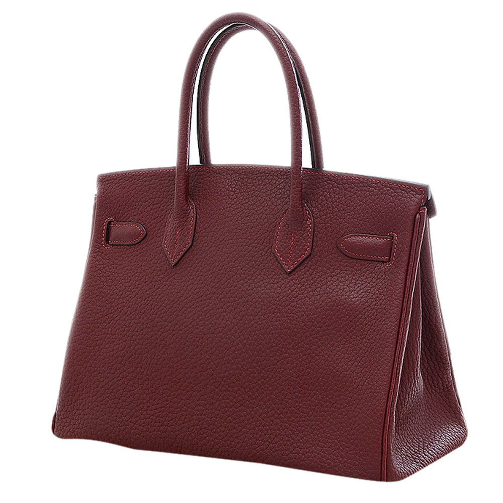 

Hermes Red Fjord Leather Palladium Hardware Birkin 30 Bag