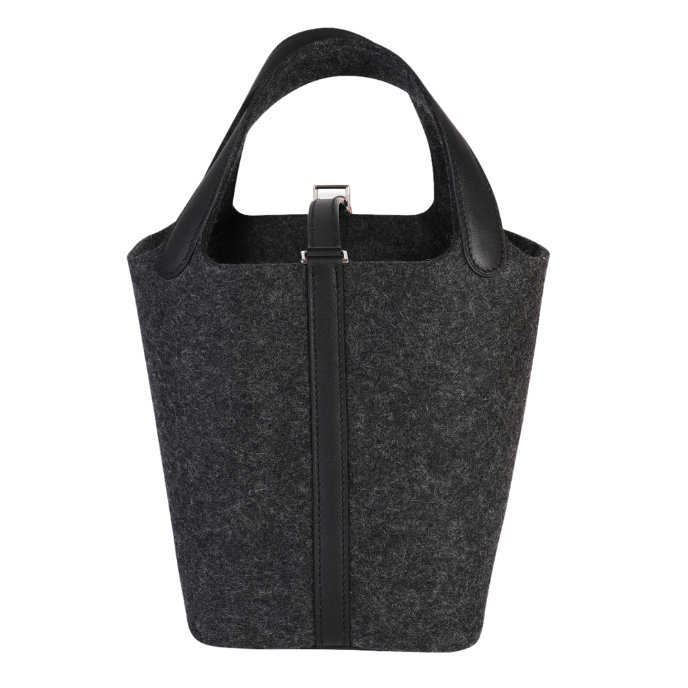 

Hermes Black Swift Leather Picotin Lock 18 Top Handle Bag