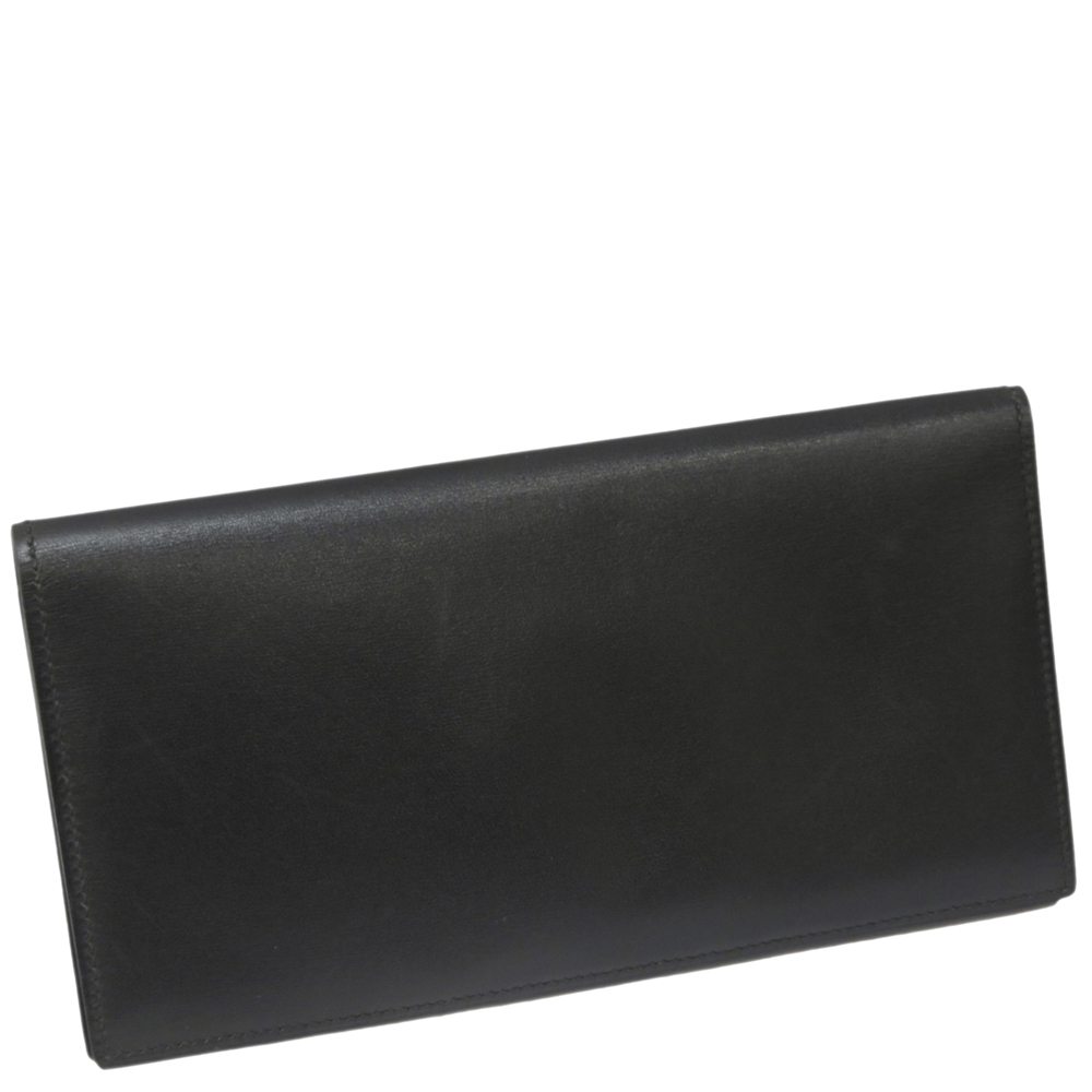 

Hermes Black Box Calf Leather Citizen Twill Wallet